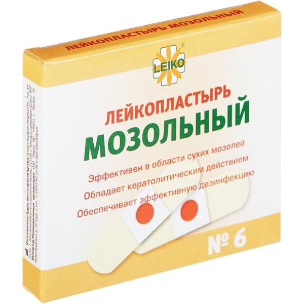 Изображение товара Лейкопластырь мозольный Leiko №6 Лейкопластырь мозольный Leiko №6 фотография